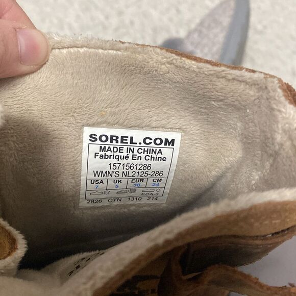 NWOT Sorel Fancy Lace II in Elk/Grizzly Bear - Picture 7 of 9